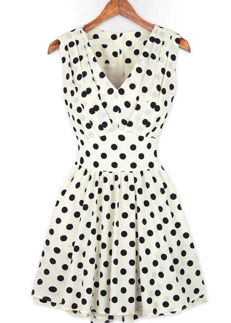 black white polka dot dress on luulla