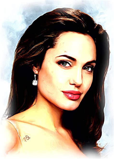 Angelina Jolie Painting By Paul Quarry Pixels