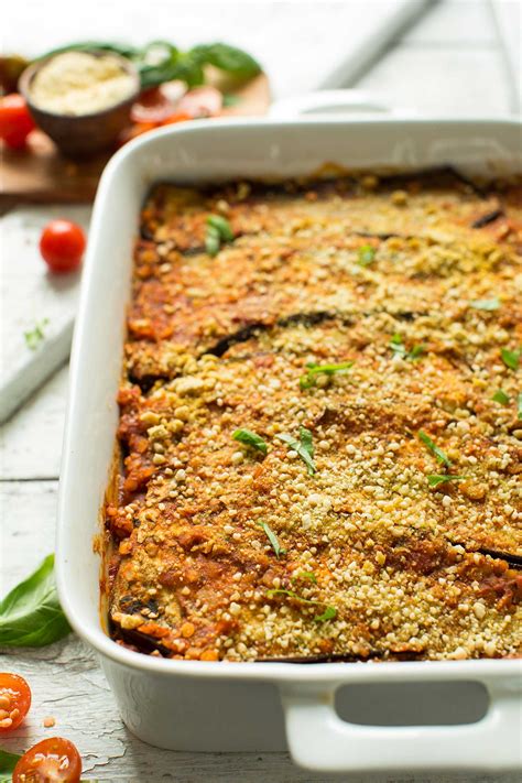 Lentil Eggplant Lasagna Minimalist Baker Recipes