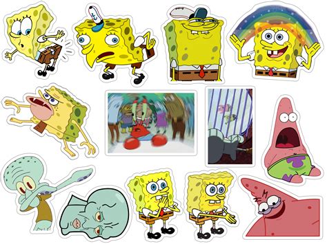 Spongebob Memes Vinyl Sticker Pack Stickers For Phones Laptops