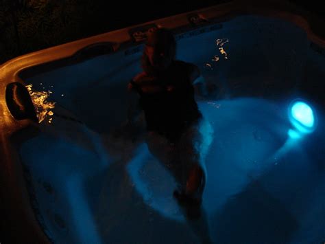 Summer Night Hot Tub My Wife In The Hot Tub At Night Bes Flickr Photo Sharing