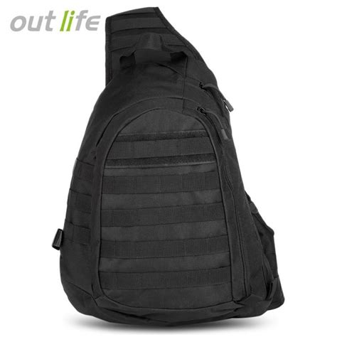 Outlife 15l Outdoor Tactical Single Shoulder Bag Chest Pack Black