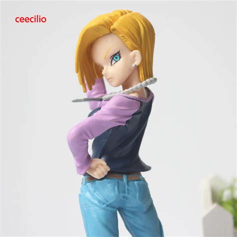 Anime Dragon Ball Z Android 18 Lazuli Pvc Action Figure Collectibles Model Toys 18 Cm In Action