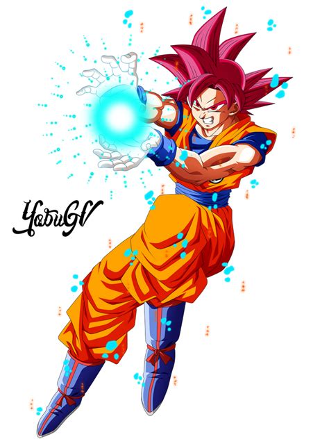 Goku Ssj God Red By Yobugv On Deviantart