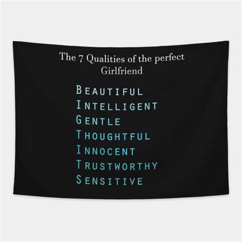 7 qualities of a girlfriend big tits big tits tapestry teepublic