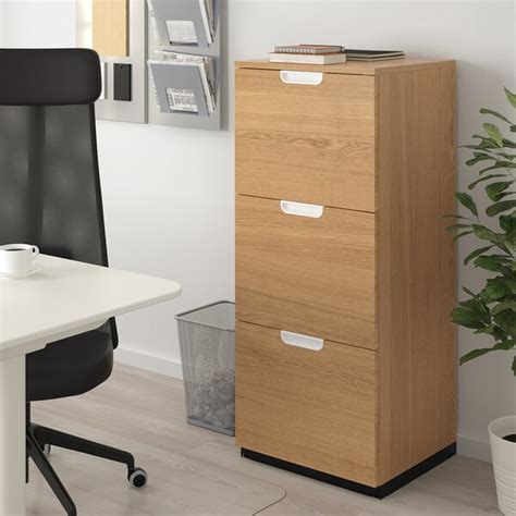 Erik drawer unit w 2 drawers on casters white 16 1 8x22 1 2. GALANT oak veneer, File cabinet, 51x120 cm - IKEA