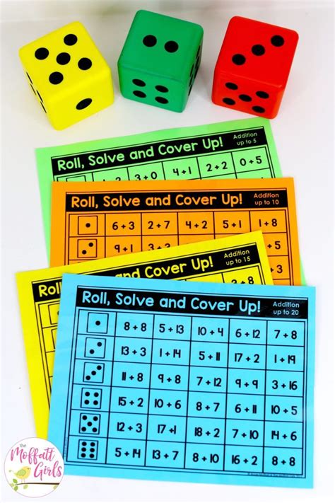 Roll Solve And Cover Up This Fun 1st Grade Math Activity Helps