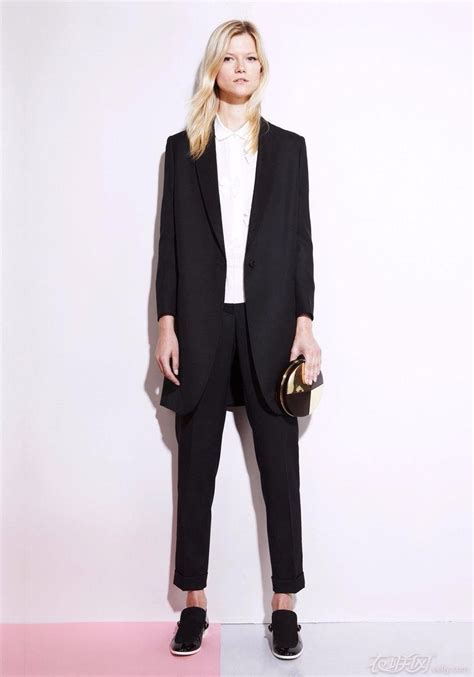 2 Piece Custom Tailored Black Loose Long Jacket Pant Suits Fashion