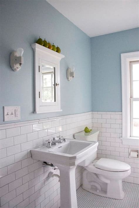 30 Stunning White Subway Tile Bathroom Design Light