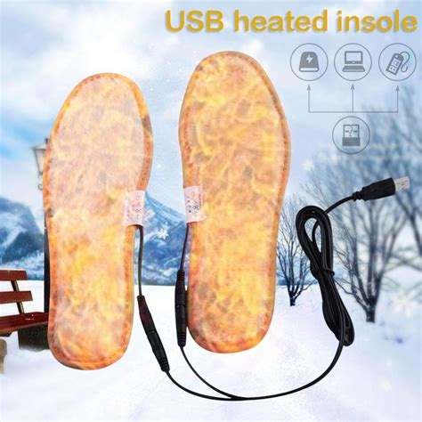Usb Heated Insoles Heated Insoles Separate Foot Warmer Cushion Thermal