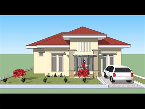 Rumah sederhana di lahan 6x10 elegant. Menggambar rumah dengan Sketchup - YouTube