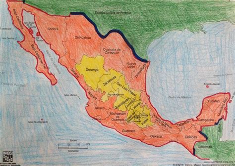 El Mundo En Mapas Límites Territoriales En México