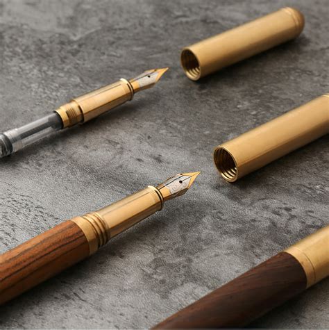 The Hemmingway Handmade Wood And Brass Fountain Pen Woodfountainpens