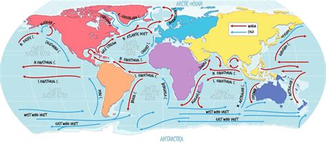 Ocean Map And Names Wayne Baisey