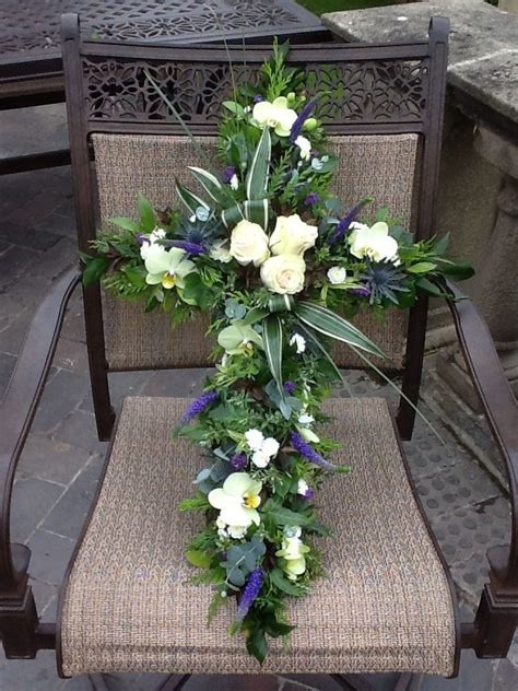 Casket Cross Done For Dad X Funeral Flower Arrangements Funeral