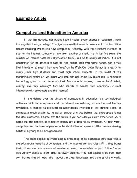 Critique Paper Example About Education Sample Literature Review Text