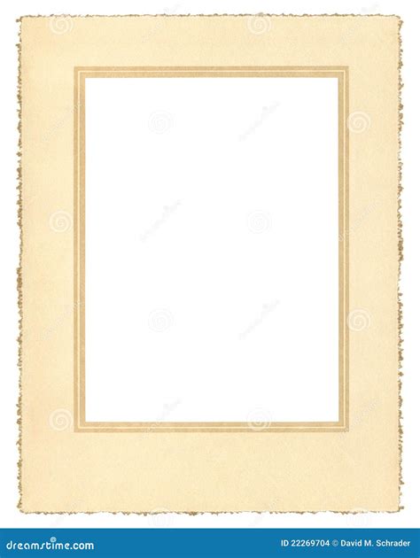 Vintage Paper Frame Stock Photo Image Of Empty Deckle 22269704