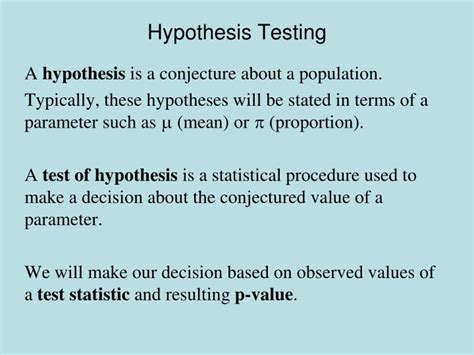 How To Make A Hypothesis Test