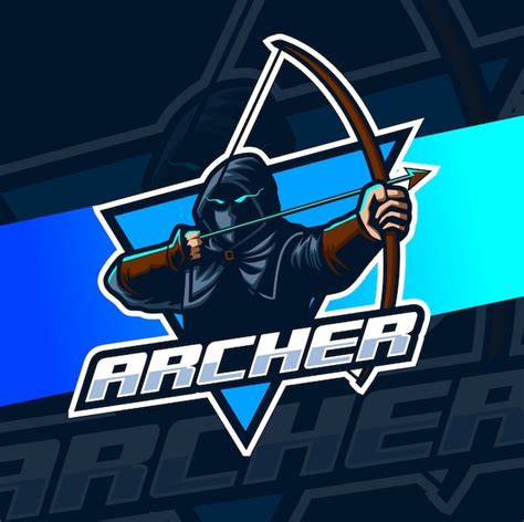 Archer Mascot Esport Logo Premium Vector
