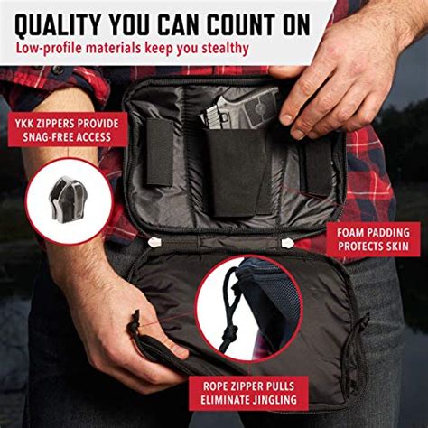 Comforttac Ultimate Fanny Pack Holster Compatible With Glock 42 43 26