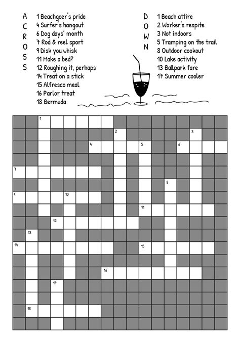 Best Images Of Easy Adult Crossword Puzzles Printable Printable