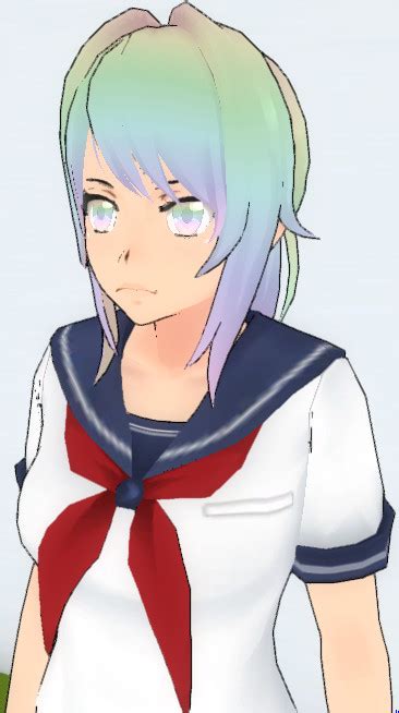 Yandere Sim Skin Pastel Rainbow Hair By Televicat On Deviantart