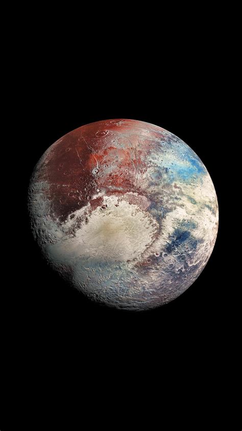 Ultra High Resolution Photo Of Pluto Enhanced Colours Zoom In R