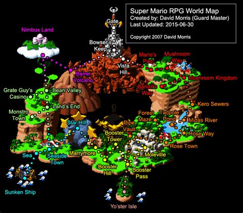 Super Mario Rpg Legend Of The Seven Stars World Map V11 Neoseeker
