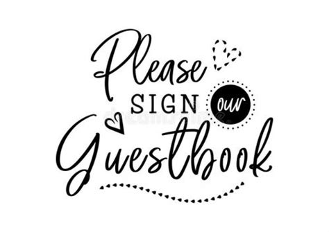 Please Sign Our Guestbook Wedding Lettering Please Sign Our Guestbook