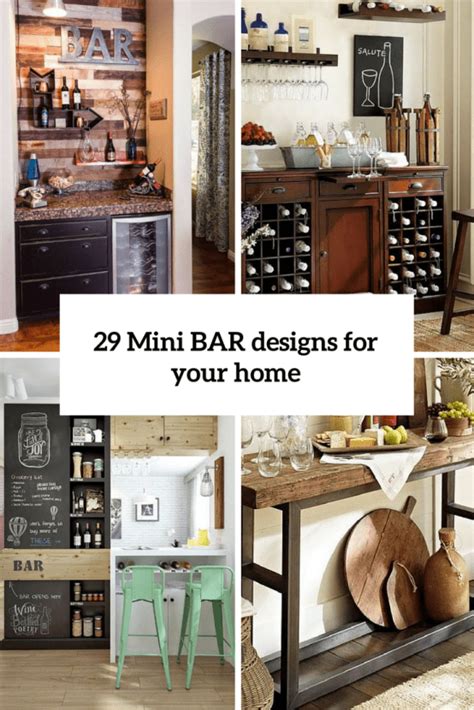 29 Mini Bar Designs That You Should Try For Your Home Digsdigs