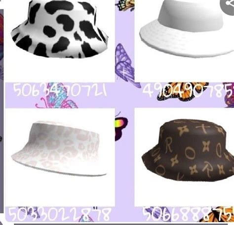 Bucket Hat Codes In 2021 Cute Bucket Hats Roblox Codes Hats