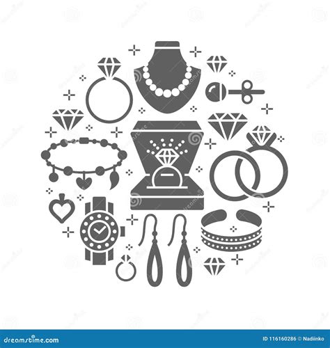 Jewelry Shop Diamond Accessories Banner Illustration Vector