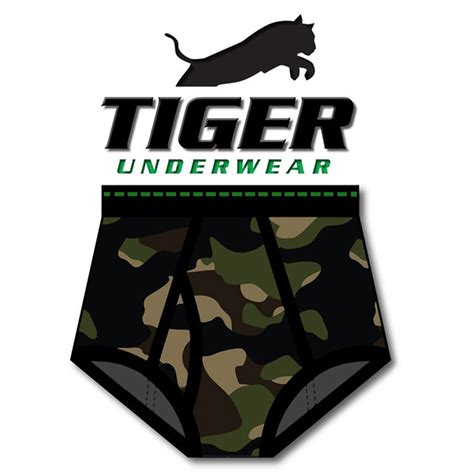Boys Army Camo Double Seat Brief Tiger Underwear