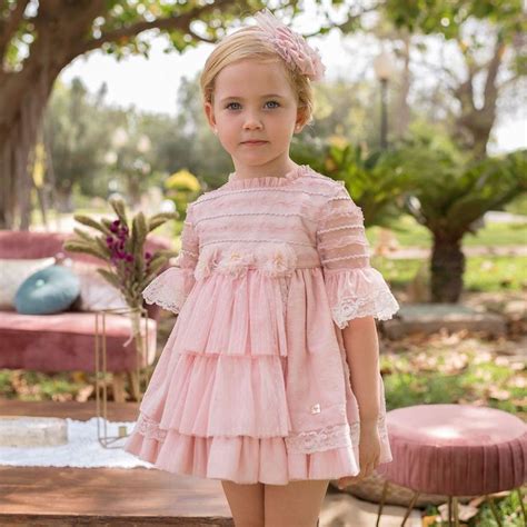 Dolce Petit Girls Pink Lace Dress Childrensalon Lace Pink Dress