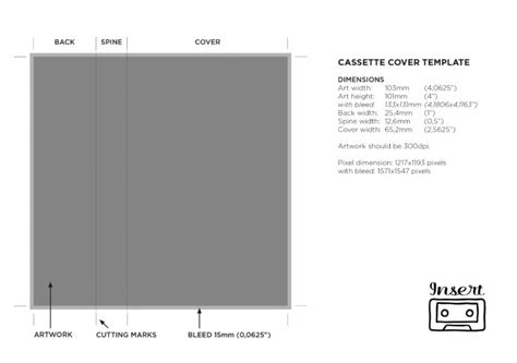 Printing covers for audio cassettes. Templates - Insert Tapes within Cassette J Card Template ...
