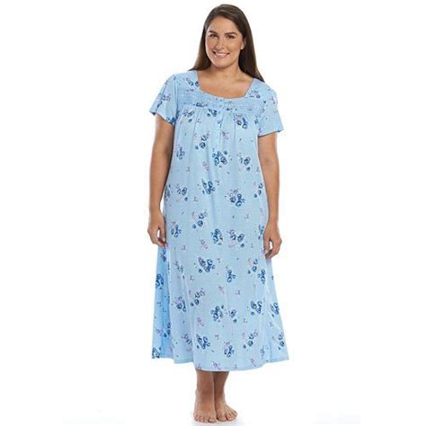 Croft And Barrow® Pajamas Lace Trim Knit Nightgown Womens Plus Size Plus Size Girls Plus Size