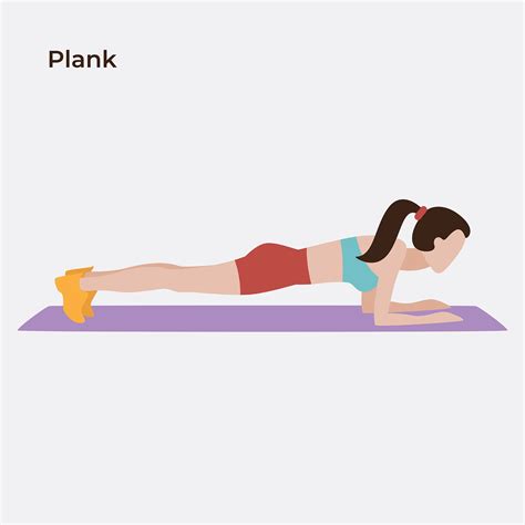 Plank Exercise Workout Vector Illustraion 1671422080 Plank