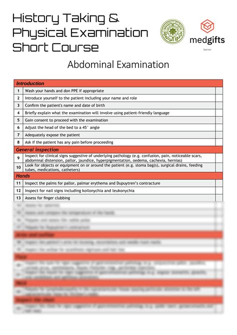 Solution Osce Checklist Abdominal Examination Studypool