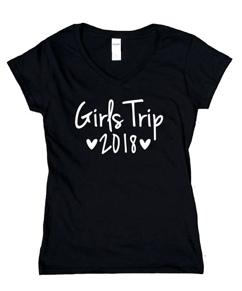 Girls Trip 2018 Shirt Best Friend Vacay Summer Vacation Sun Beach V