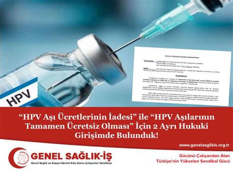 HPV Aşı Ücretlerinin İadesi ile HPV Aşılarının Tamamen Ücretsiz