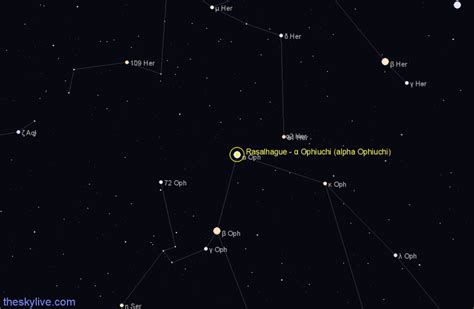 Rasalhague α Ophiuchi Alpha Ophiuchi Star In Ophiuchus