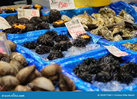 Fresh Sea Urchin For Sale In Osaka Market Japan Stock Photo Image