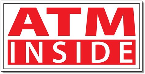 Atm Inside Business Decal Sticker Retail Store Sign 95 X