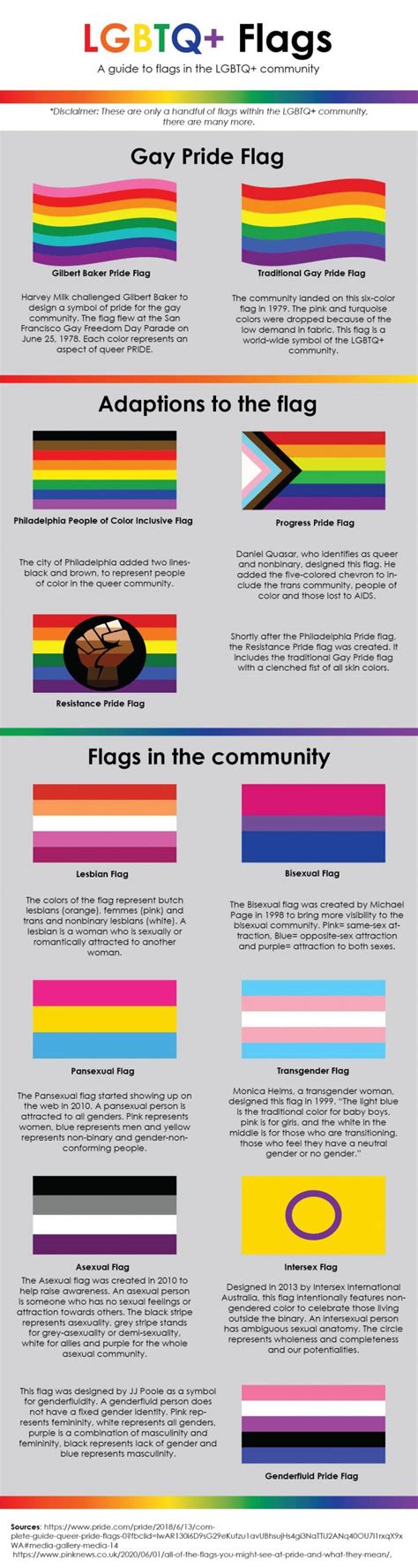 Lgbtq Meaning Of Each Flag Lgbt Pride Flag And X28lesbian Gay