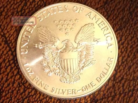 1990 1 Silver Eagle Coin Slight Toning