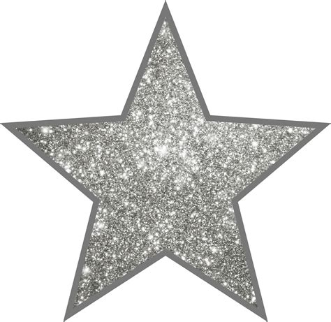 Star Silver Glitter Starstickers