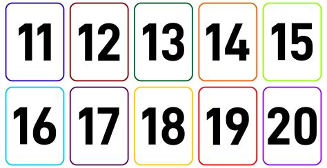 Numbers 11 20 Printable Numbers Numbers Preschool Kindergarten Phonics
