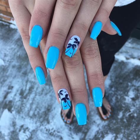 55 Beautiful Summer Coffin Nails Easy To Copy Fake Nails Coffin