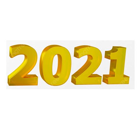 2021 Gold 3d Images Happy New Year 2021 3d Isolated Design Gold