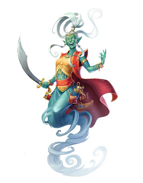The djinni's innate spellcasting ability is charisma (spell save dc 17, +9 to hit with spell. Female Djinni Genie - Pathfinder 2E PFRPG DND D&D 3.5 5E ...